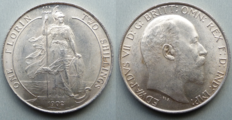 Edward VII 1902 Standing Britannia florin